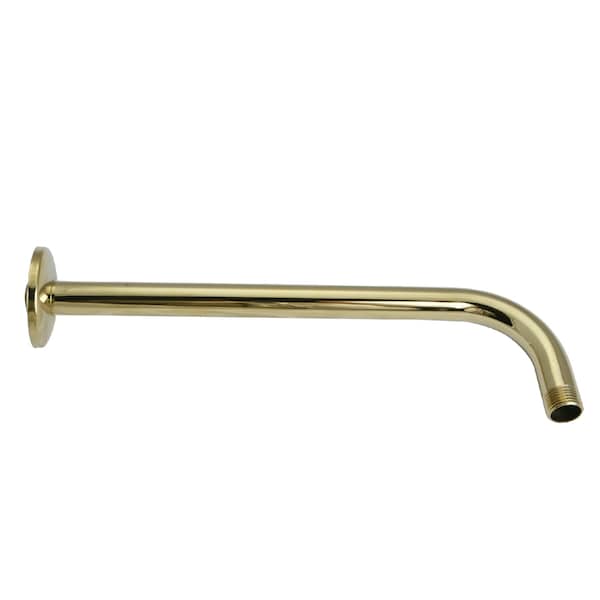 Claremont Raindrop Shower Arm, Polished Brass